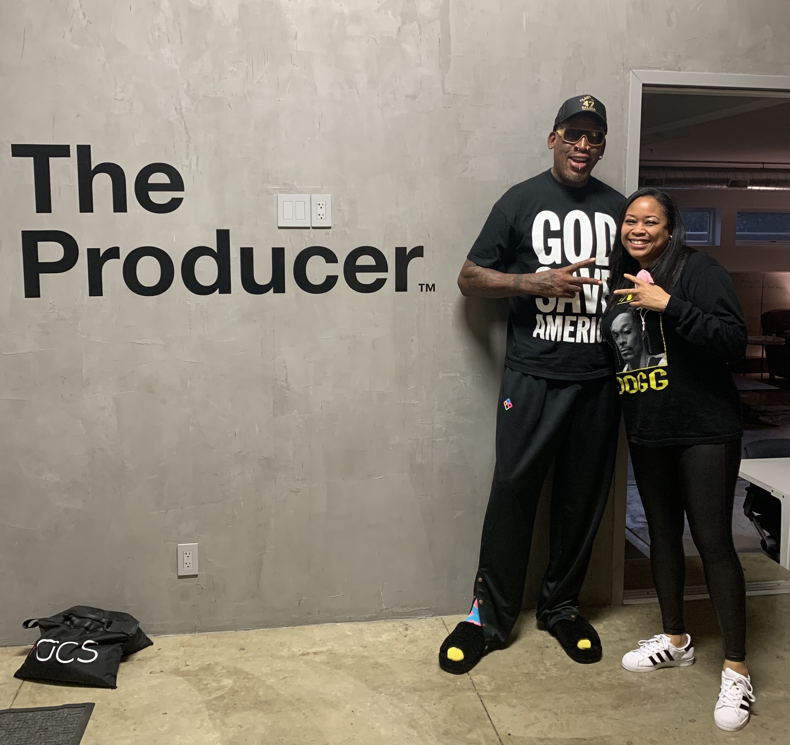 On set at The Producer